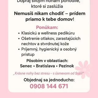 PEDI SUZI — pedikúra priamo u vás doma